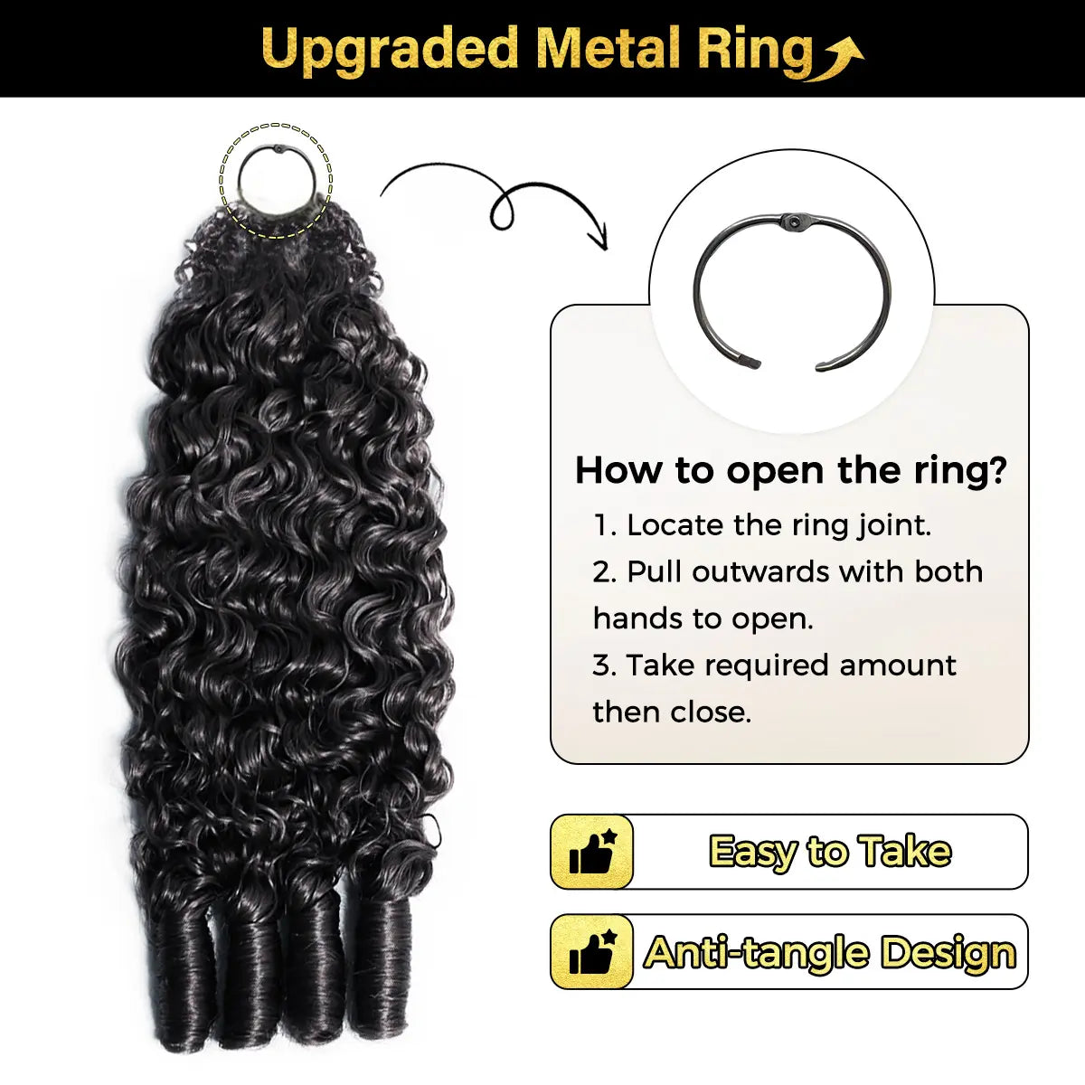 OQ HAIR Burmese Curly Crochet Hair Natural Black Machine Made Feather Crochet Human Hair Extension Miracle Knots Boho Braids #Sohochic #Tiktokshopbacktoschool #Dealsforyoudays